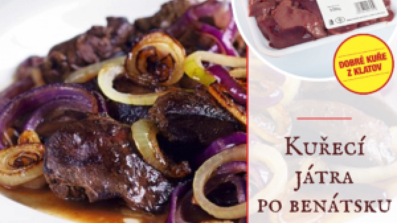 Kuřecí játra po benátsku